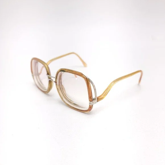 Vintage Drop Frame Glasses Gold Eyeglasses Mod 870 B Frames Only 52-18-140